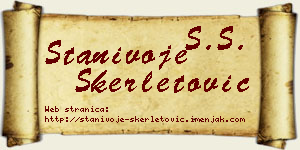 Stanivoje Skerletović vizit kartica